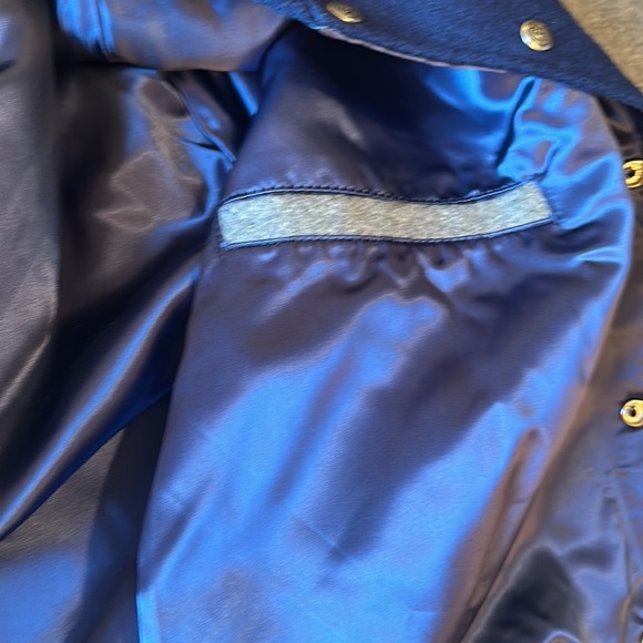 Vintage Disney Mickey Mouse Varsity Jacket Blue Gray - Picture 14 of 14